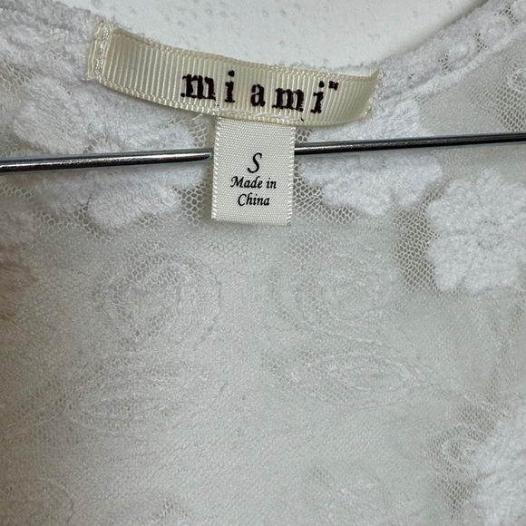 miami White Lace Kimono Cover-Up - Picture 2 of 7